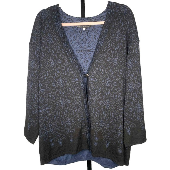 Peruvian Connection‎ Paisley Alpaca, wool, silk Cardigan...